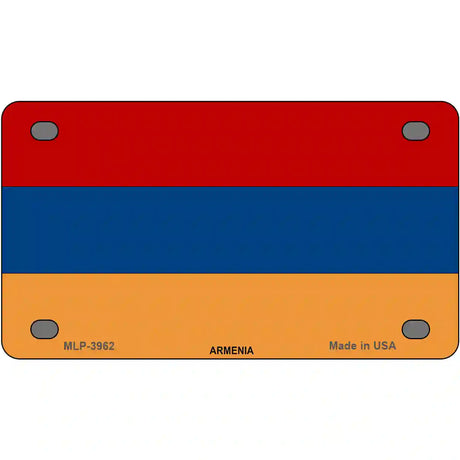 Armenia Flag Metal Novelty License Plate 4" x 2.2" (MLP)