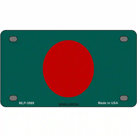 Bangladesh Flag Metal Novelty License Plate 4" x 2.2" (MLP)