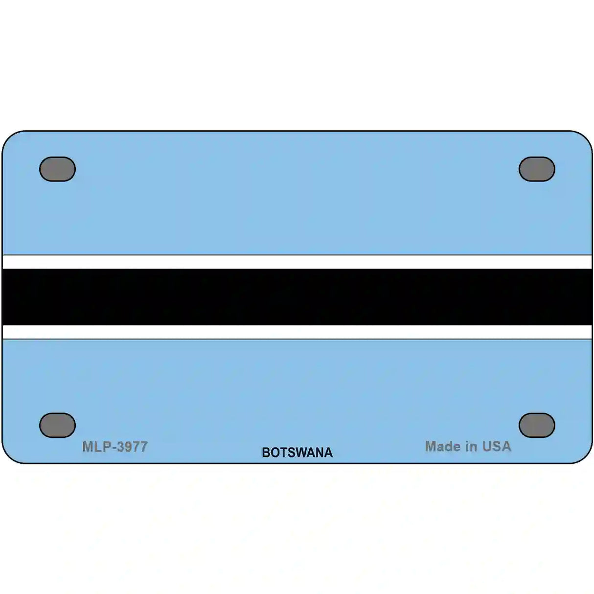 Botswana Flag Metal Novelty License Plate 4" x 2.2" (MLP)