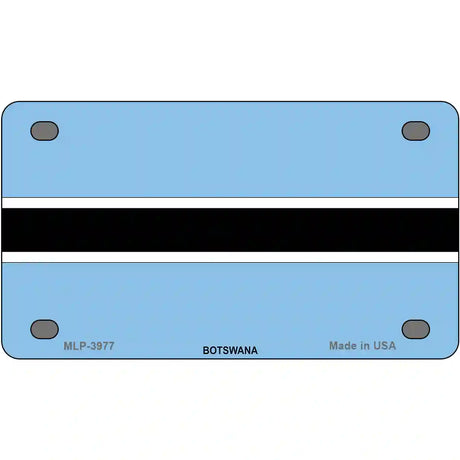 Botswana Flag Metal Novelty License Plate 4" x 2.2" (MLP)