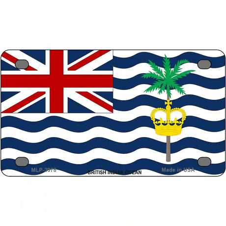 British Indian Ocean Flag Metal Novelty License Plate 4" x 2.2" (MLP)