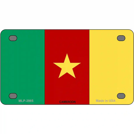 Cameroon Flag Metal Novelty License Plate 4" x 2.2" (MLP)