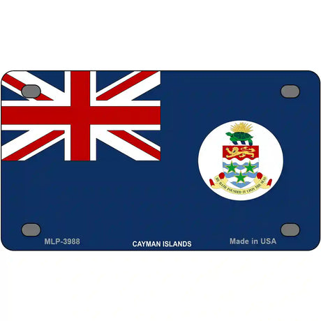 Cayman Islands Flag Metal Novelty License Plate 4" x 2.2" (MLP)