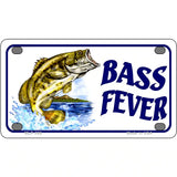 Bass Fever Metal Novelty License Plate 4" x 2.2" (MLP)