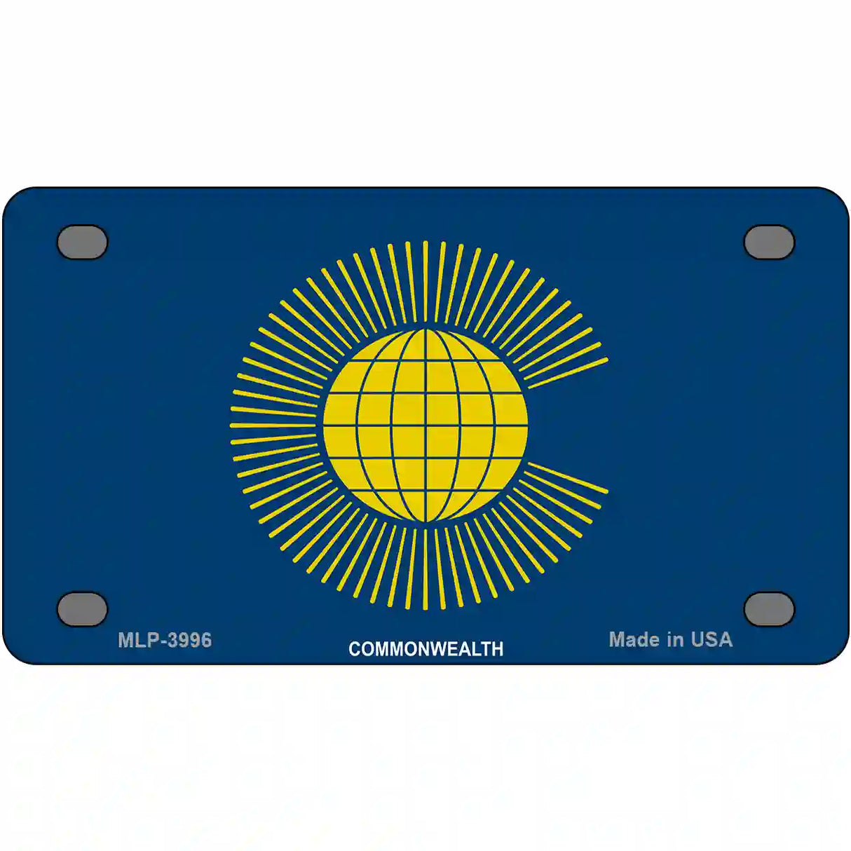 Commonwealth Flag Metal Novelty License Plate 4" x 2.2" (MLP)