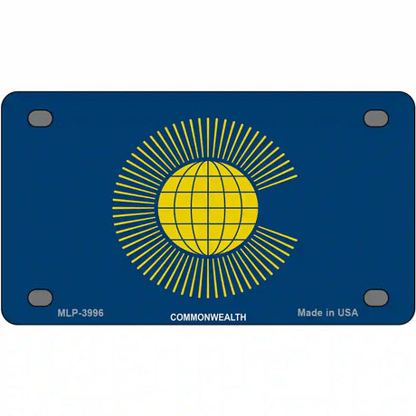 Commonwealth Flag Metal Novelty License Plate 4" x 2.2" (MLP)