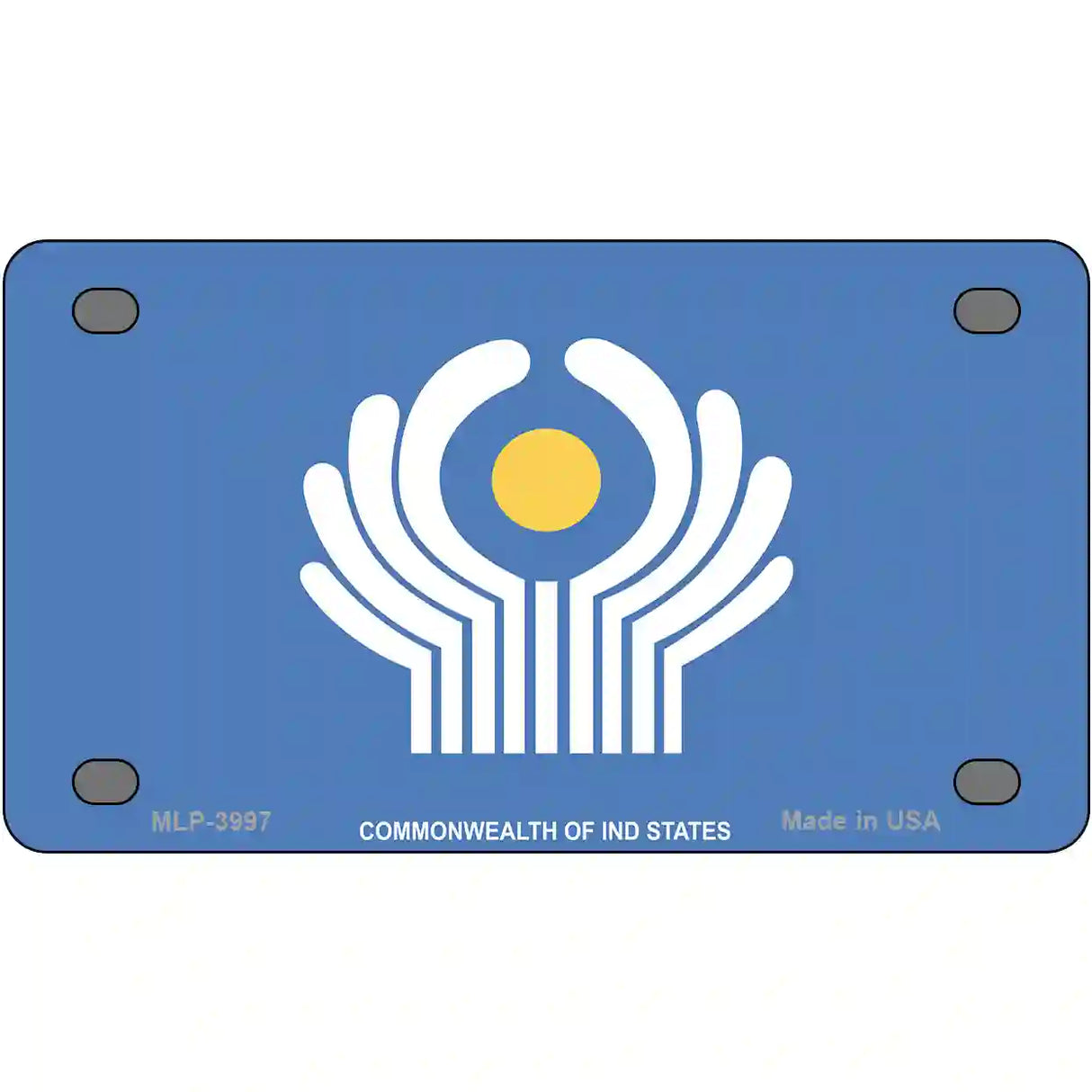 Commonwealth Of Ind States Flag Metal Novelty License Plate 4" x 2.2" (MLP)