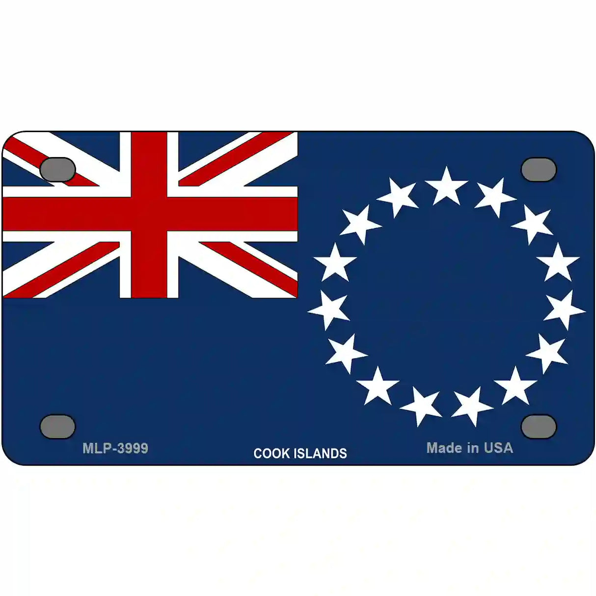 Cook Island Flag Metal Novelty License Plate 4" x 2.2" (MLP)