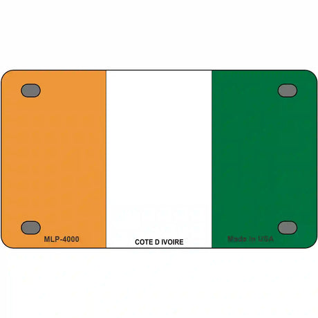 Cote D Ivoire Flag Metal Novelty License Plate 4" x 2.2" (MLP)