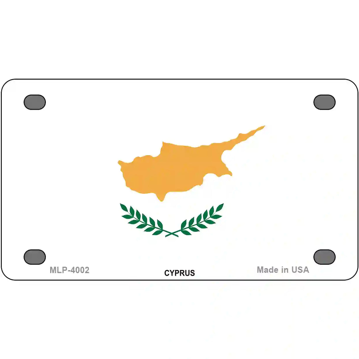 Cyprus Flag Metal Novelty License Plate 4" x 2.2" (MLP)