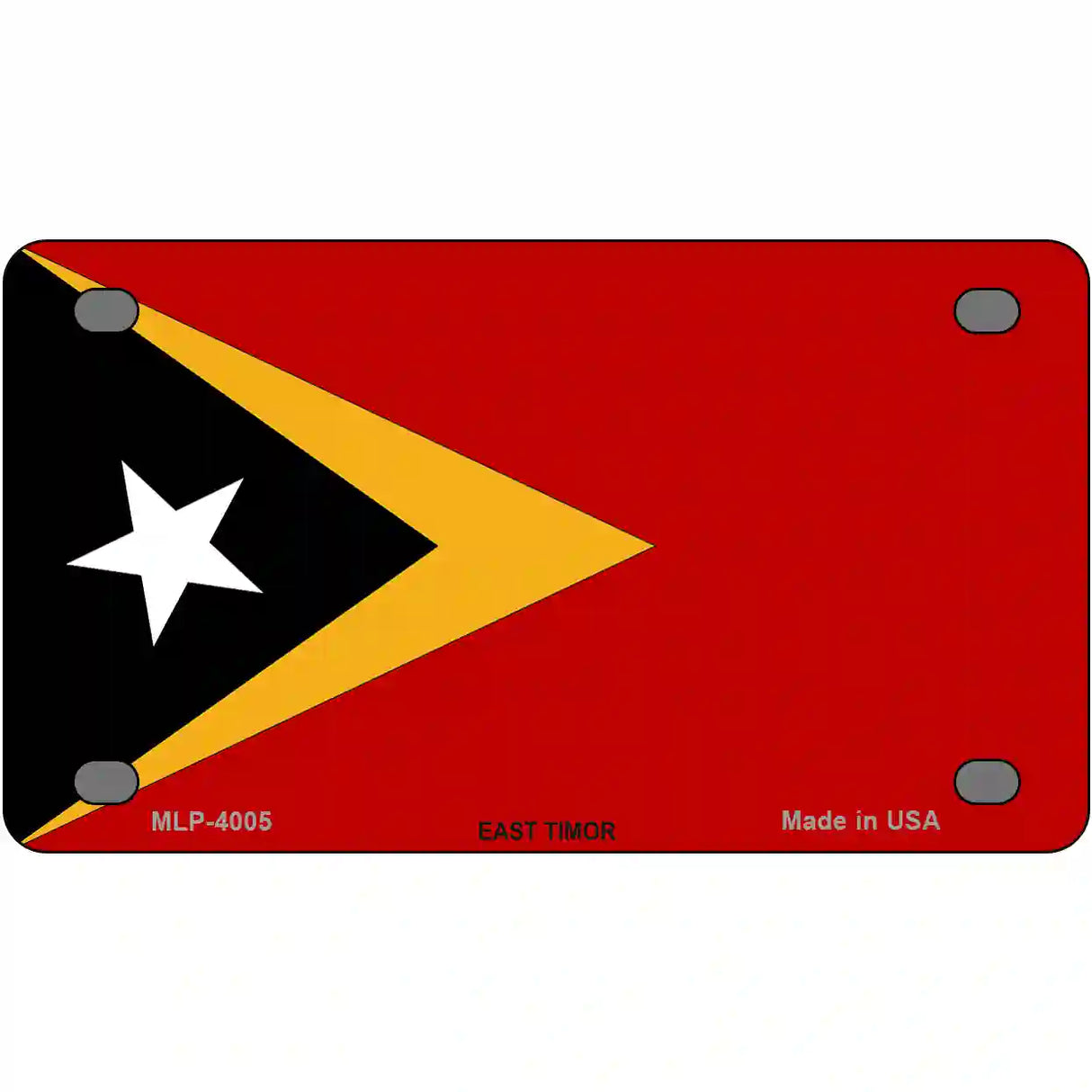 East Timor Flag Metal Novelty License Plate 4" x 2.2" (MLP)