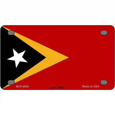 East Timor Flag Metal Novelty License Plate 4" x 2.2" (MLP)