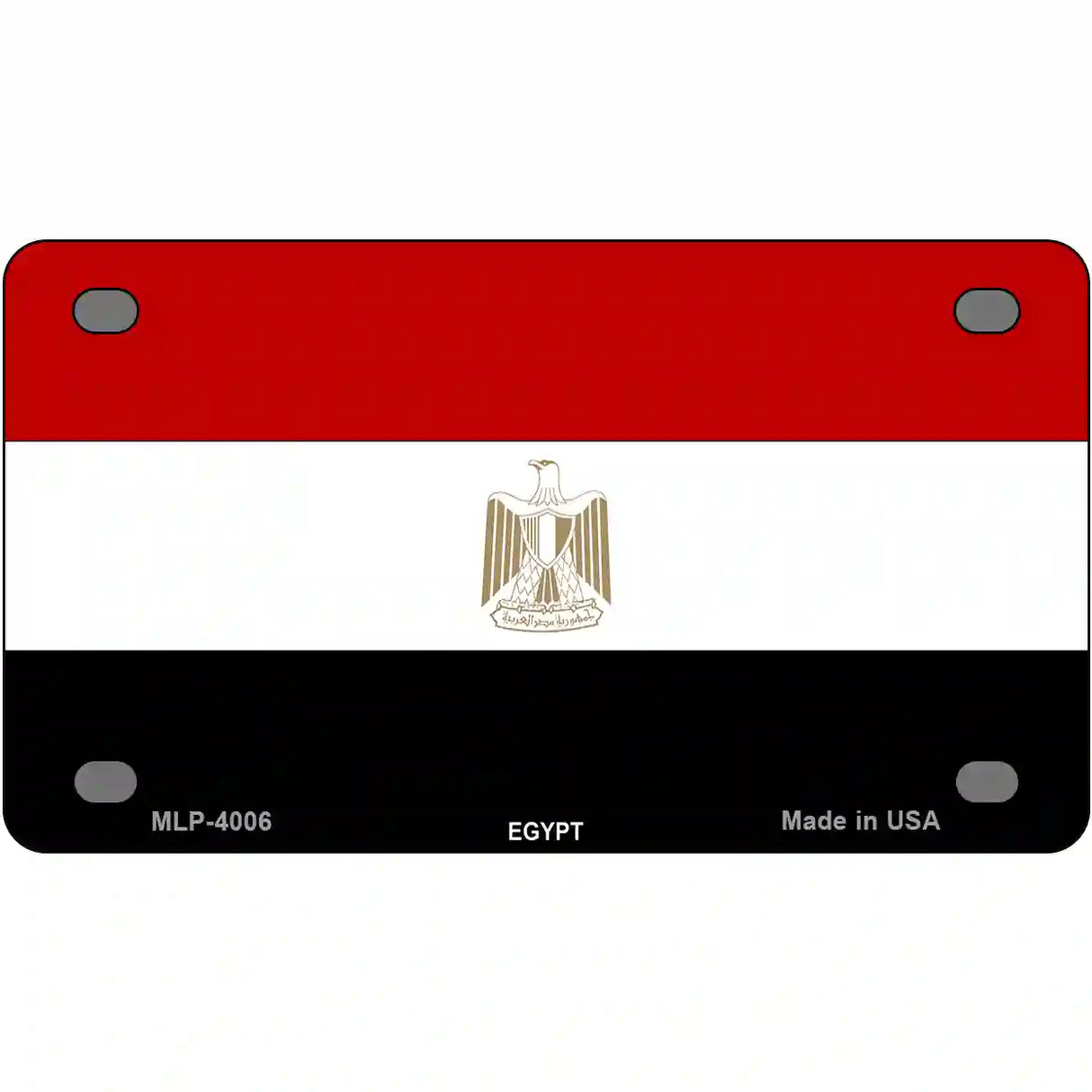 Egypt Flag Metal Novelty License Plate 4" x 2.2" (MLP)