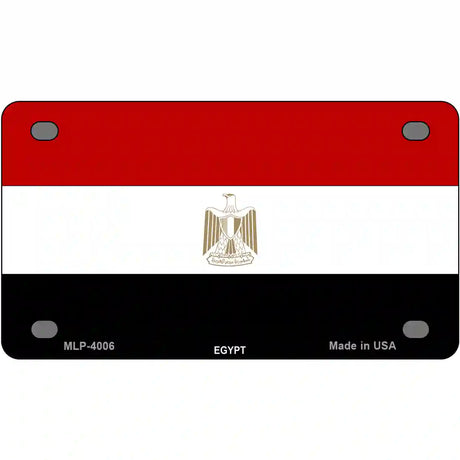 Egypt Flag Metal Novelty License Plate 4" x 2.2" (MLP)