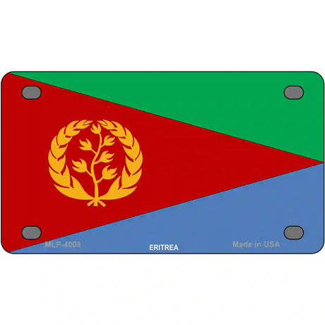 Eritrea Flag Metal Novelty License Plate 4" x 2.2" (MLP)