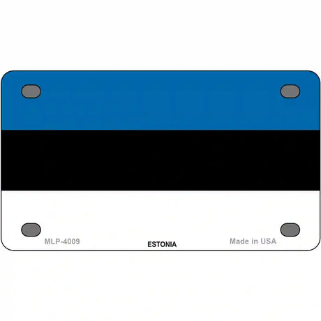 Estonia Flag Metal Novelty License Plate 4" x 2.2" (MLP)