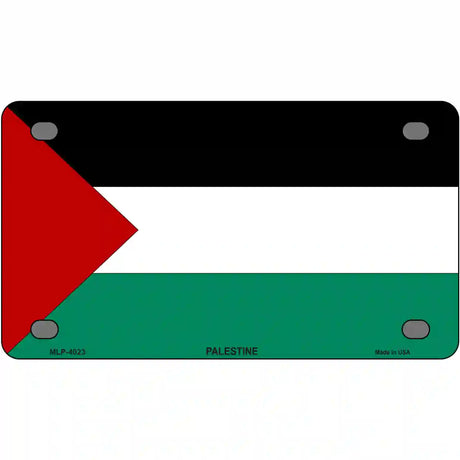 Palestine Country Flag Metal Novelty License Plate 4" x 2.2" (MLP)