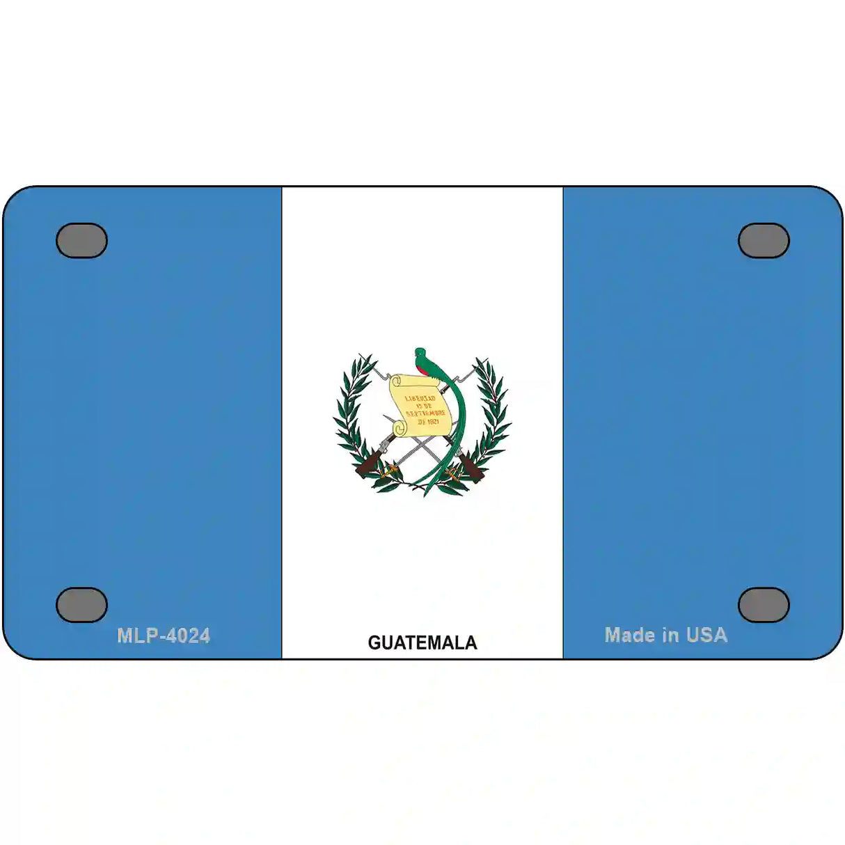 Guatemala Country Flag Metal Novelty License Plate 4" x 2.2" (MLP)