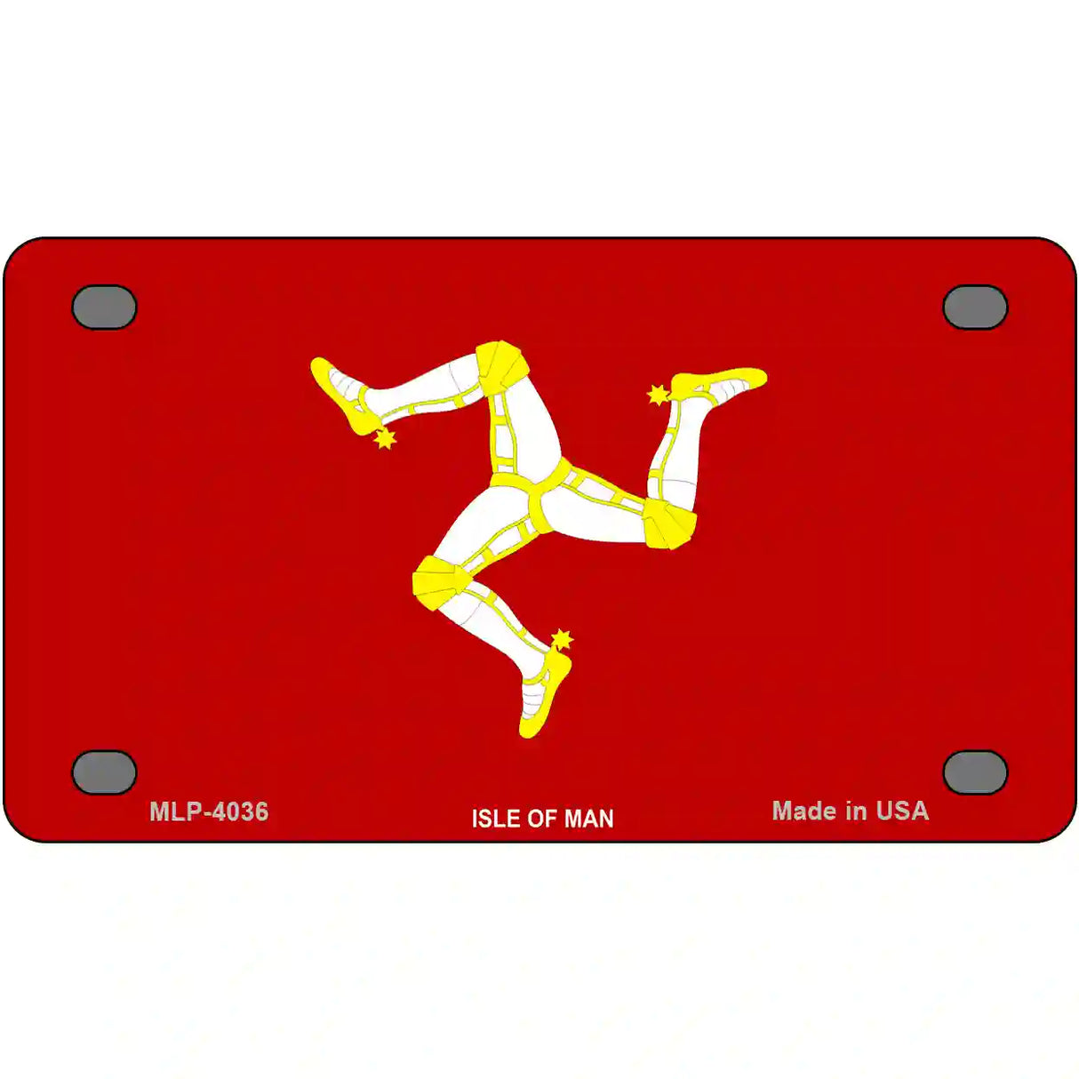 Isle Of Man Flag Metal Novelty License Plate 4" x 2.2" (MLP)