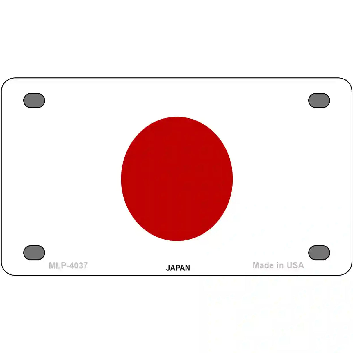 Japan Flag Metal Novelty License Plate 4" x 2.2" (MLP)