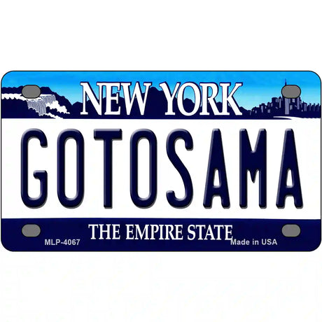 Gotosama New York Novelty Metal License Plate 4" x 2.2" (MLP)