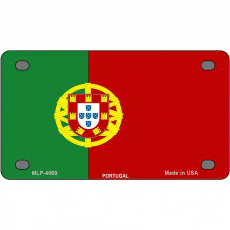 Portugal Flag Metal Novelty License Plate 4" x 2.2" (MLP)