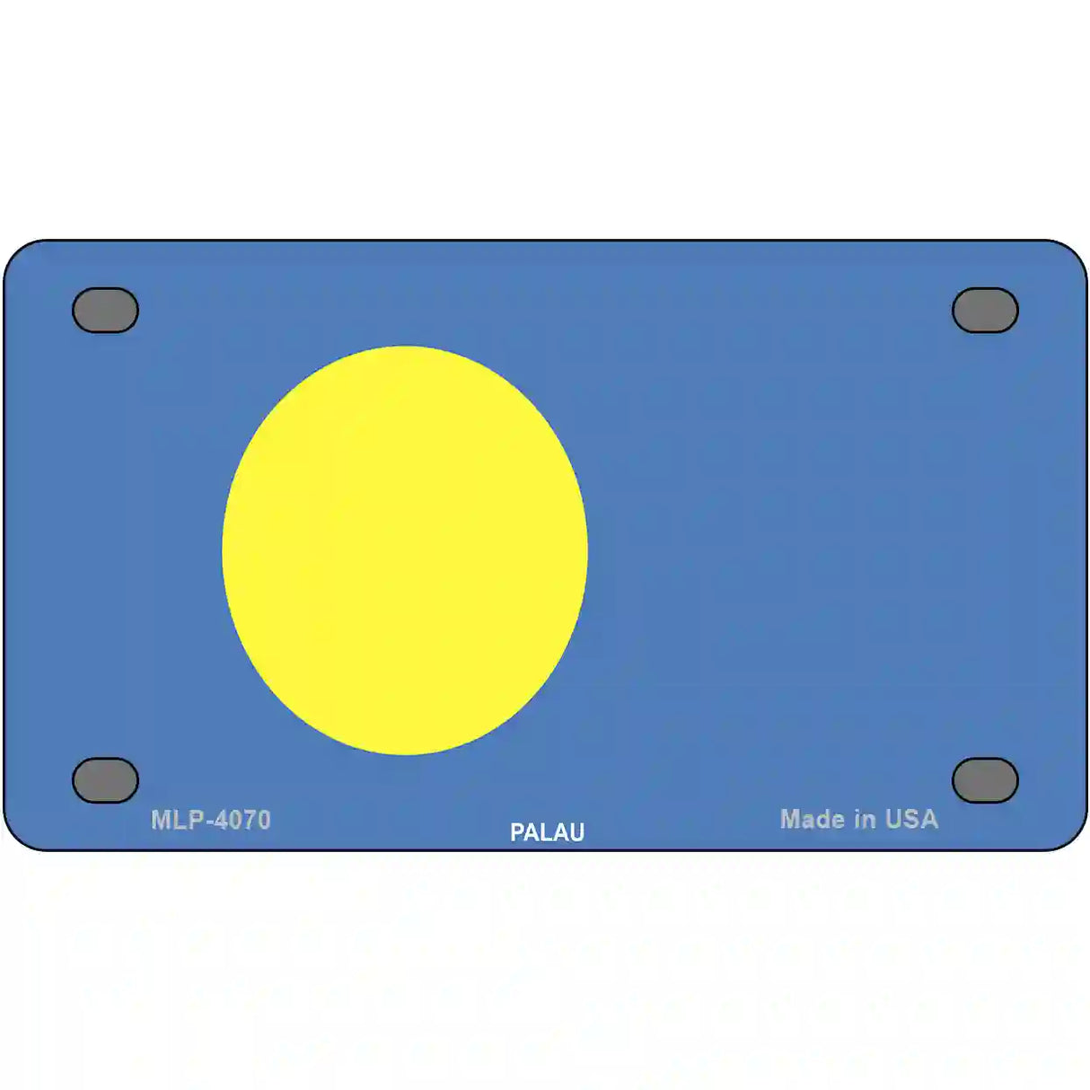 Palau Flag Metal Novelty License Plate 4" x 2.2" (MLP)