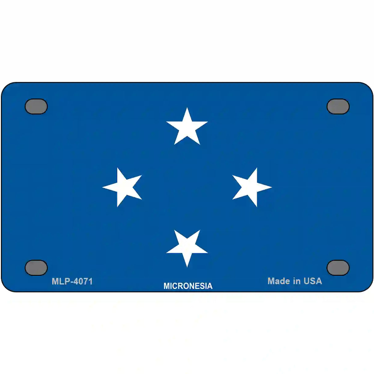 Micronesia Flag Metal Novelty License Plate 4" x 2.2" (MLP)