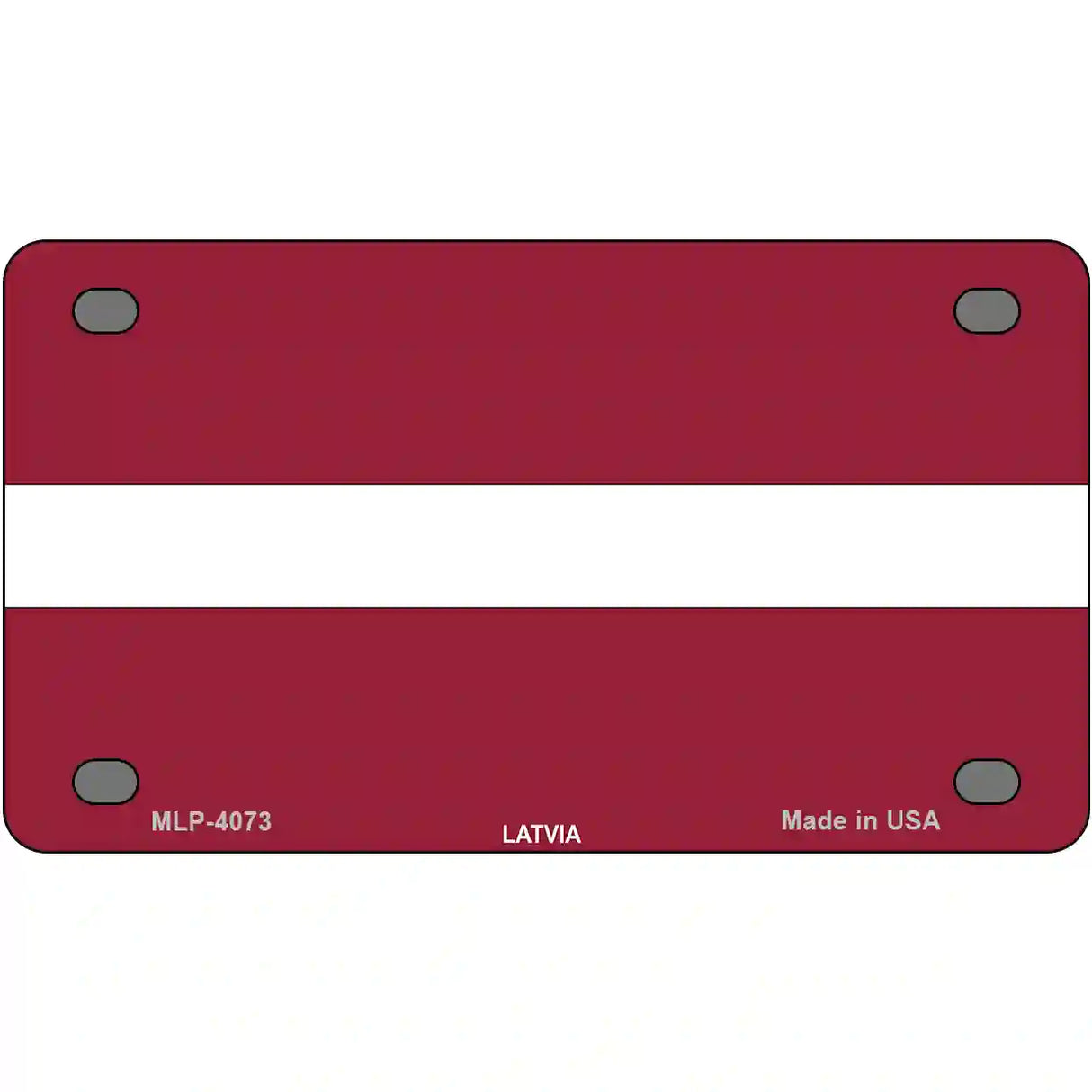 Latvia Flag Metal Novelty License Plate 4" x 2.2" (MLP)