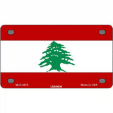 Lebanon Flag Metal Novelty License Plate 4" x 2.2" (MLP)