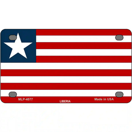 Liberia Flag Metal Novelty License Plate 4" x 2.2" (MLP)