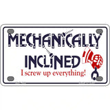 Mechanically Inclined Novelty Metal License Plate 4" x 2.2" (MLP)