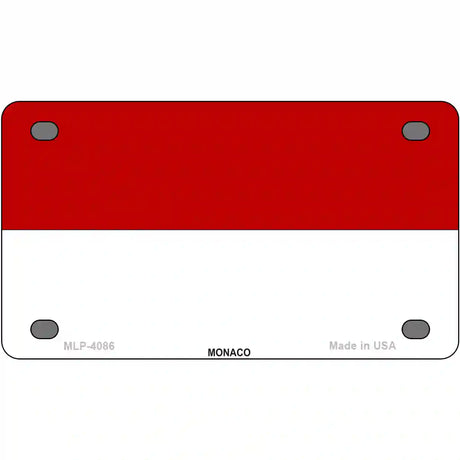 Monaco-C Flag Metal Novelty License Plate 4" x 2.2" (MLP)