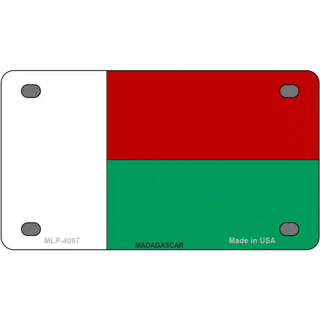 Madagascar Flag Metal Novelty License Plate 4" x 2.2" (MLP)