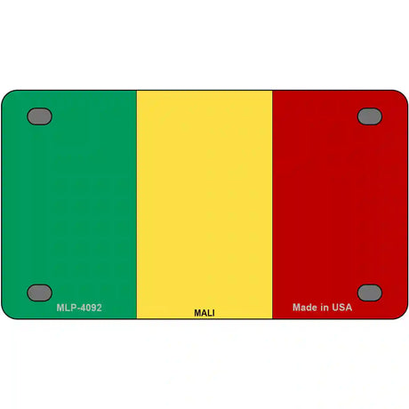 Mali Flag Metal Novelty License Plate 4" x 2.2" (MLP)