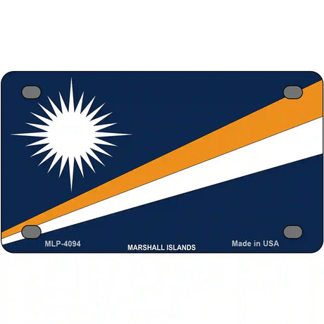 Marshall Islands Flag Metal Novelty License Plate 4" x 2.2" (MLP)