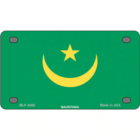 Mauritania Flag Metal Novelty License Plate 4" x 2.2" (MLP)