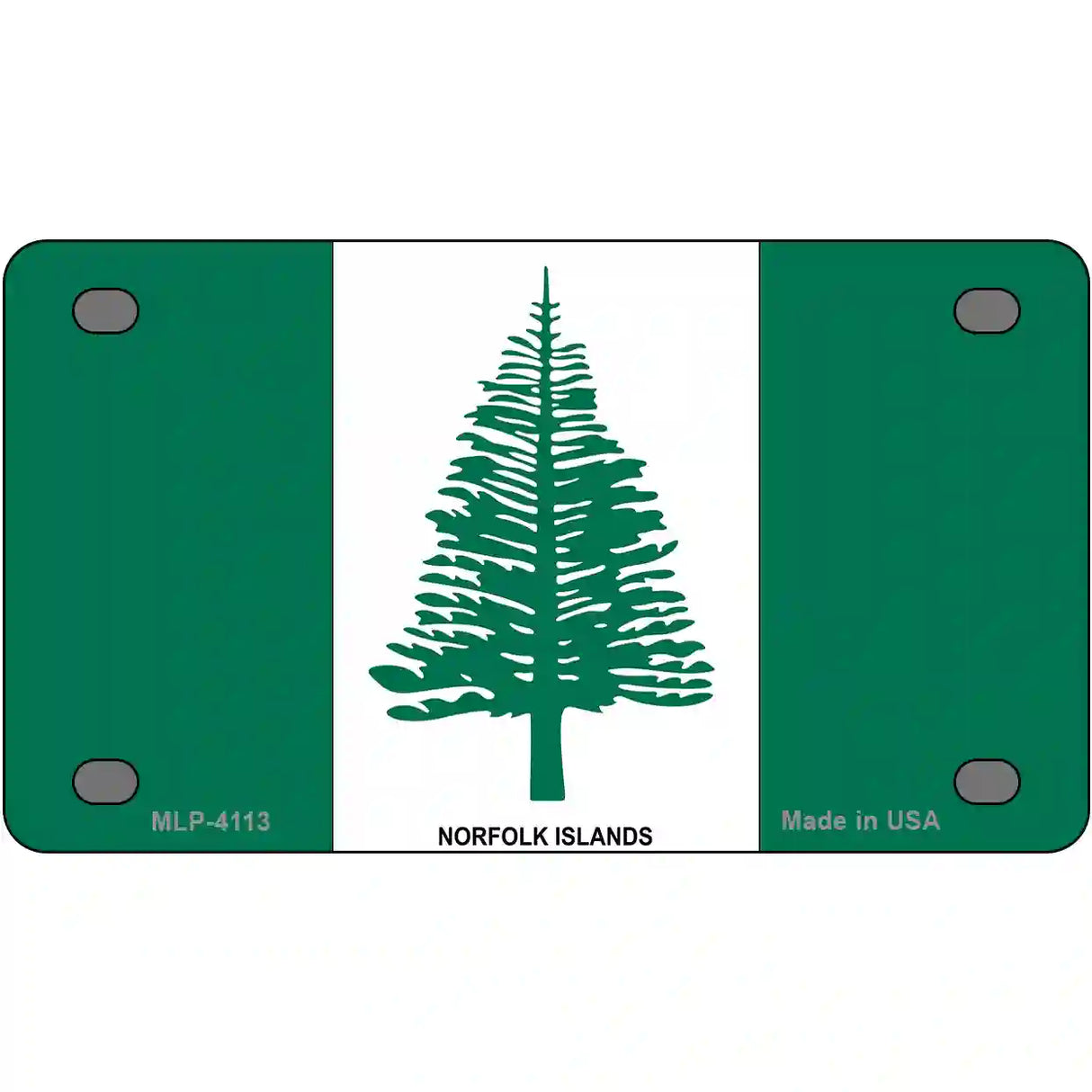 Norfolk Islands Flag Metal Novelty License Plate 4" x 2.2" (MLP)