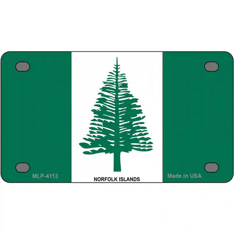 Norfolk Islands Flag Metal Novelty License Plate 4" x 2.2" (MLP)