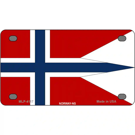 Norway-NS Flag Metal Novelty License Plate 4" x 2.2" (MLP)