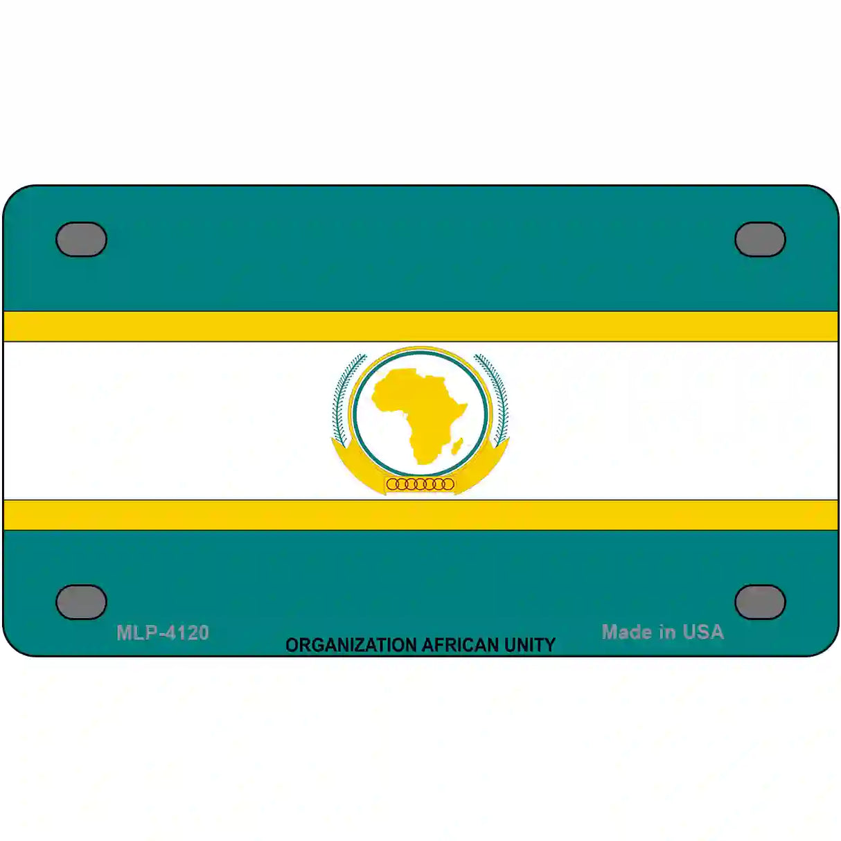 Organization African Unity Flag Metal Novelty License Plate 4" x 2.2" (MLP)