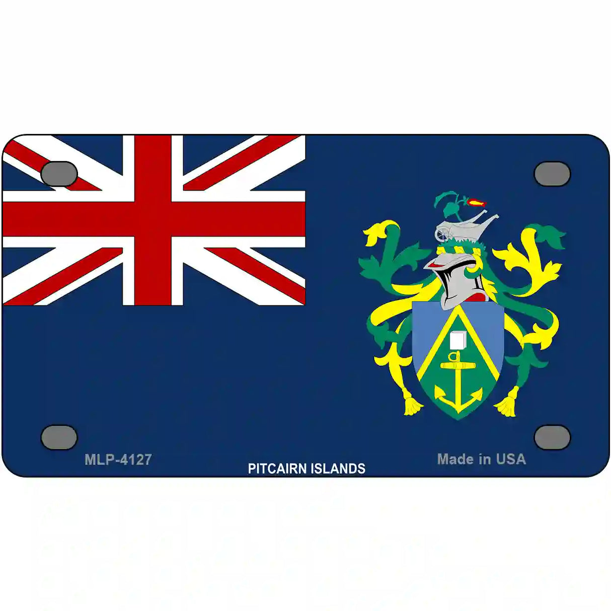 Pitcairn Islands Flag Metal Novelty License Plate 4" x 2.2" (MLP)