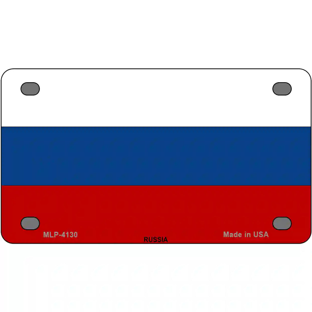 Russia Flag Metal Novelty License Plate 4" x 2.2" (MLP)