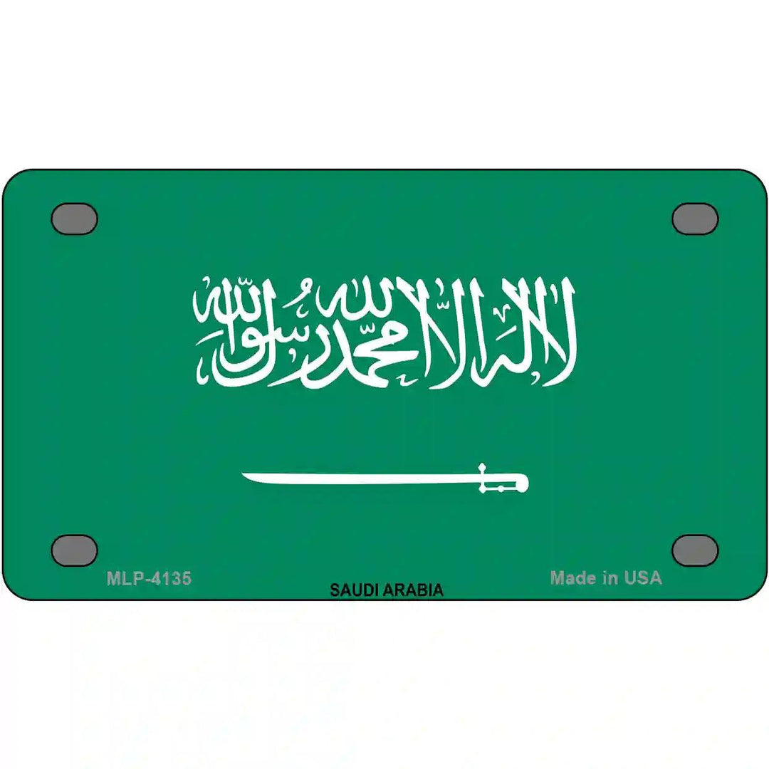 Saudi Arabia Flag Metal Novelty License Plate 4" x 2.2" (MLP)