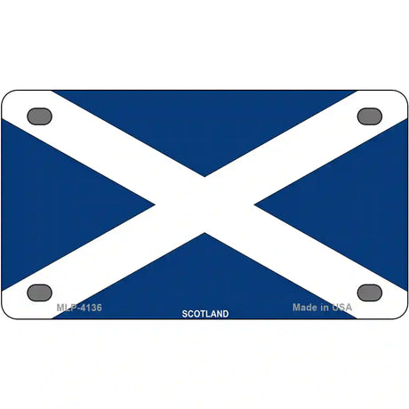 Scotland Flag Metal Novelty License Plate 4" x 2.2" (MLP)