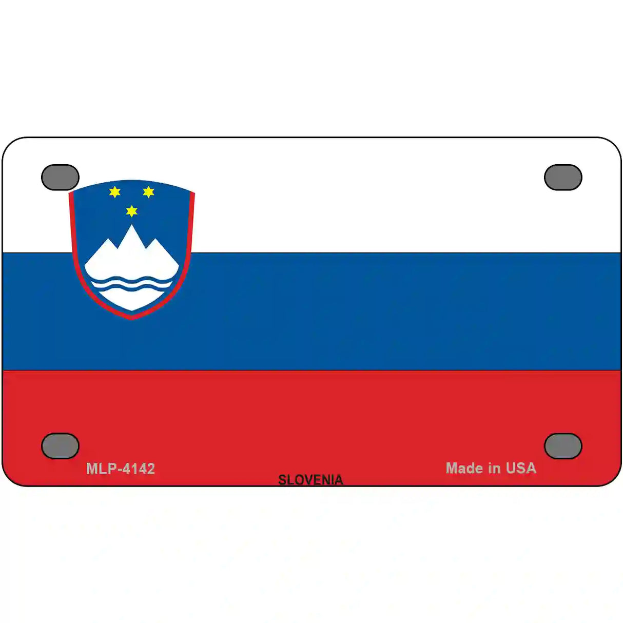 Slovenia Flag Metal Novelty License Plate 4" x 2.2" (MLP)