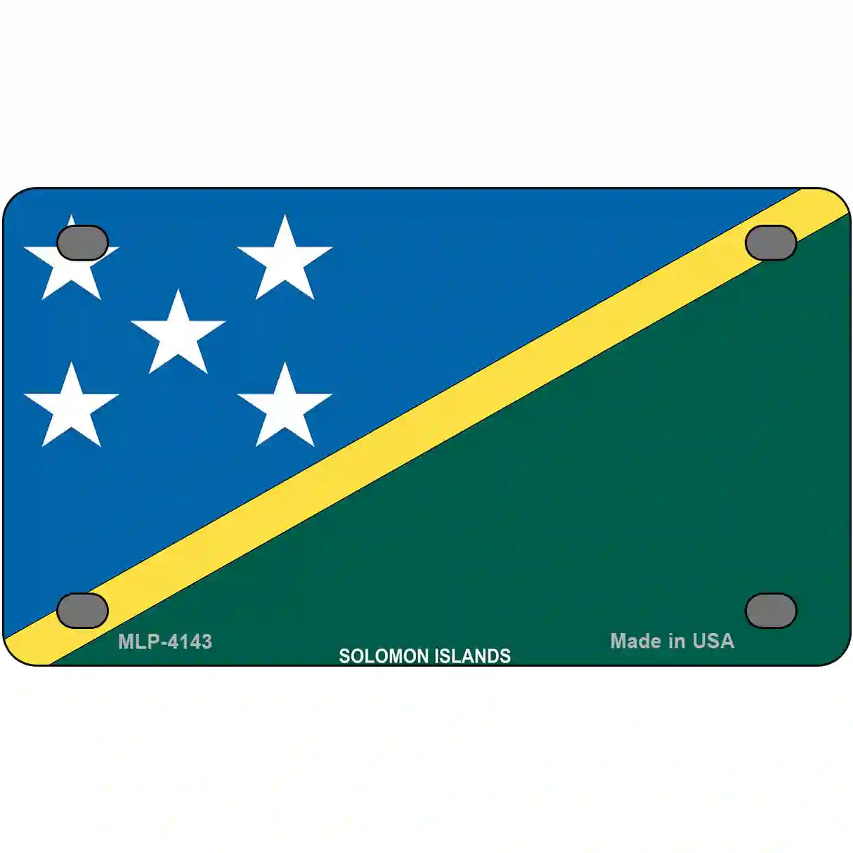 Solomon Islands Flag Metal Novelty License Plate 4" x 2.2" (MLP)