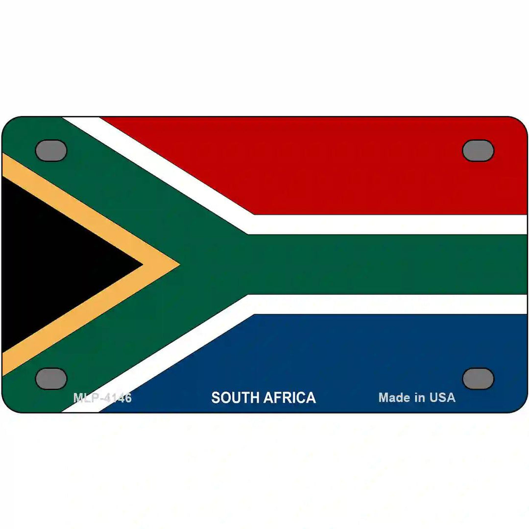 South Africa Flag Metal Novelty License Plate 4" x 2.2" (MLP)