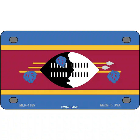 Swaziland Flag Metal Novelty License Plate 4" x 2.2" (MLP)