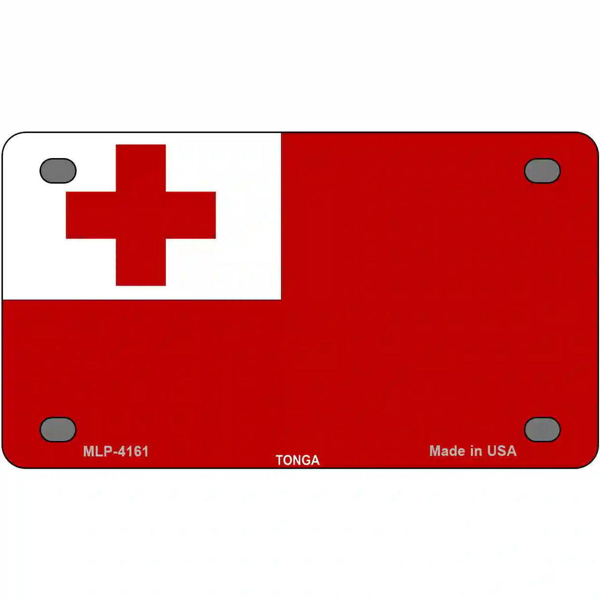 Tonga Flag Metal Novelty License Plate 4" x 2.2" (MLP)